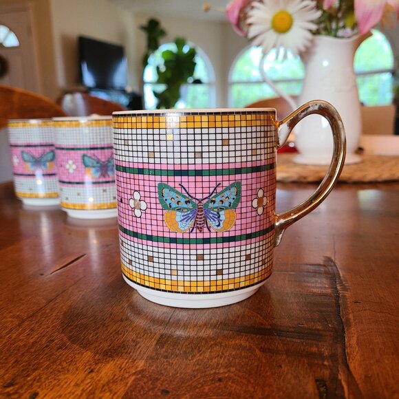 Anthropologie butterfly mugs x 6 - Picture 3 of 14